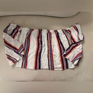 Forever 21 Vibrant off the shoulder Striped Top